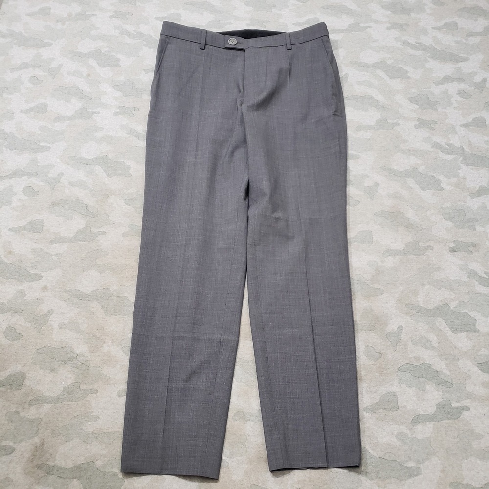Hugo Boss Dress Pants Mens 38R Gray Slim Fit Wool Blend Pockets